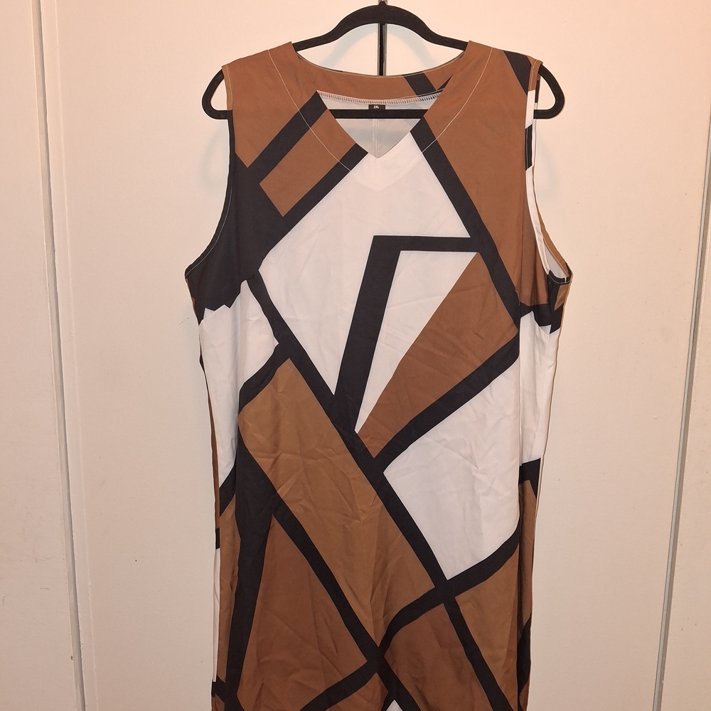 Geometric Sleeveless Dress